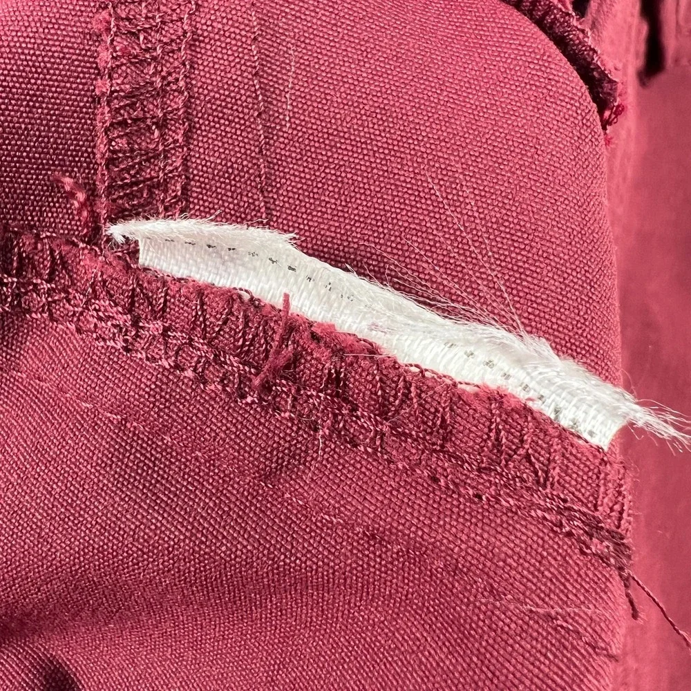Eddie Bauer Shorts Womens 6‎ Rolled Hem Bermuda Pockets Hiking Outdoor Burgundy